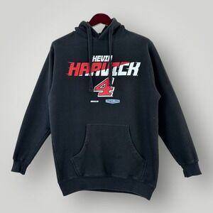 Kevin Harvick Hoodie - Mens L Black NASCAR Racing Racer‎ #4 Pullover Sweatshirt